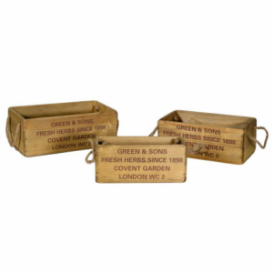 Cassetto legno 1-3 rusty corner rettangolare cm40,5x21h15