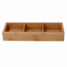 Cassetto bambù 3 scomparti naturale rettangolare cm30,5x11h4,8