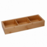 Cassetto bambù 3 scomparti naturale rettangolare cm30,5x11h4,8