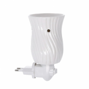Bruciaessenze plug ceramica bianco cm9,8x7,5h13,8