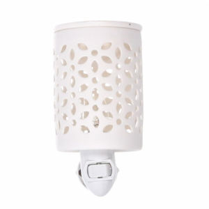 Zoom Bruciaessenze plug ceramica traforato bianco cm10,3x7,2h14