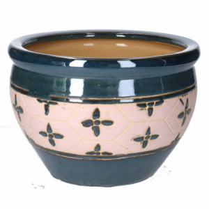 Zoom Coprivaso ceramica 1-3 blu beige cmø30h21