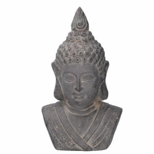 Zoom Buddha resina grigio cm24,5x17h41