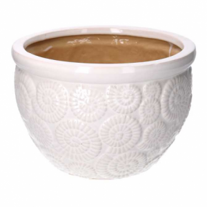Coprivaso ceramica 1-3 bianco cmø30h21