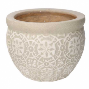 Zoom Coprivaso ceramica 1-3 decori bianco cmø30h21
