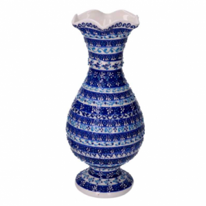 Vaso ceramica blu cm ø14h30