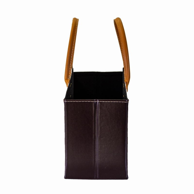 Portariviste ecopelle marroncino rettangolare cm33,5x15,5h25,5