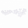 Appendino metallo 4 posti fiori bianco cm60x20,5x4
