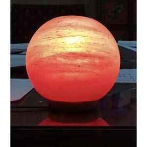 Zoom Lampada sale base legno sfera con attacco cmø15h15