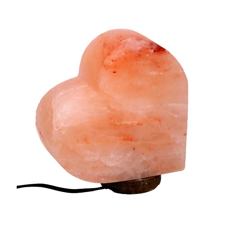 Lampada sale base legno cuore con attacco cm18x8h19,5