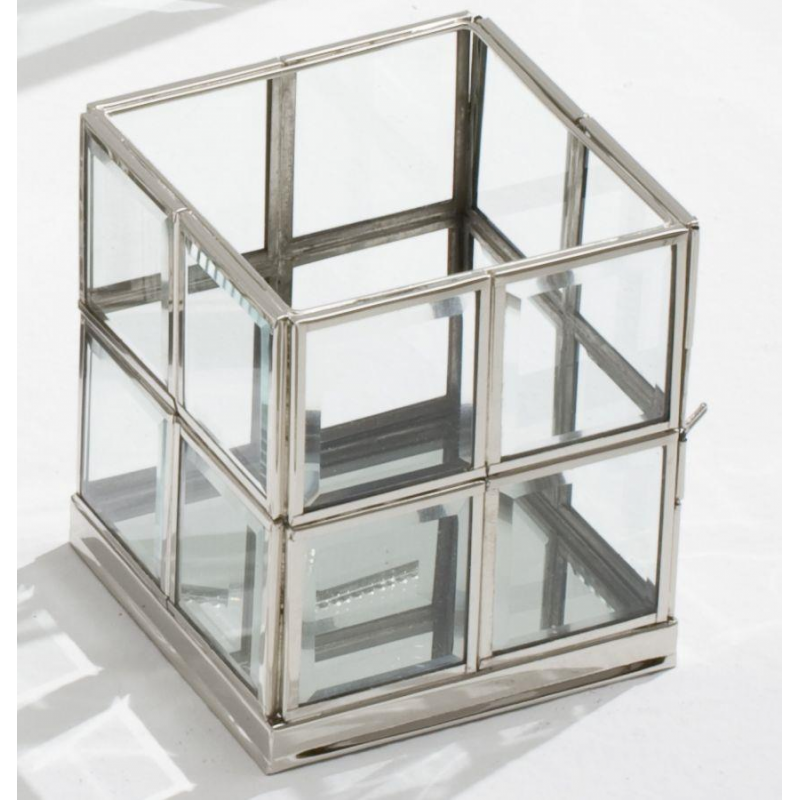 Portacandele silver cm10x10h12 16 vetri