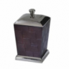 Scatola alux media rett cm20x12h12 ecopelle e alluminio