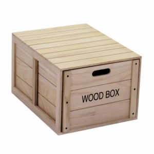 Scatola legno oxford con cassetto rettangolare cm50x39h29,5