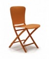 SET 4 SEDIE PIEGHEVOLE ZAC CLASSIC IN POLIPROPILENE ARANCIO MADE IN ITALY