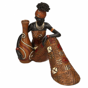 Zoom Statua resina donna africana cm19x9,5h16