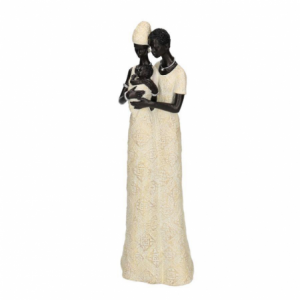 Zoom Statua resina donne africane con bambino cm13,5x8,5h34