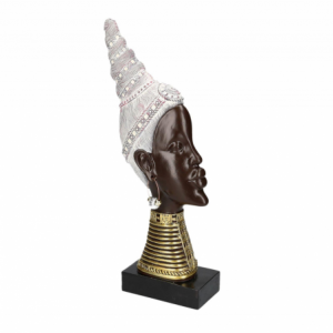 Zoom Statua resina testa donna africana cm18,5x8,5h43