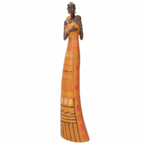 Zoom Statua ceramica donna africa cm 9,5x6h38,5