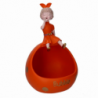 Donna resina svuotatasche arancione cm29x19h19