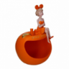 Donna resina svuotatasche arancione cm21x16h30