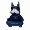 Cane resina svuotatasche blu cm22x22h30