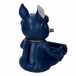 Zoom Cane resina svuotatasche blu cm22x22h30