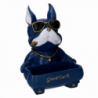 Cane resina svuotatasche blu cm22x22h30
