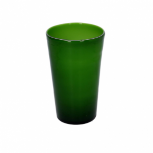 Vaso piccolo vetro verde bc-0842 Ø cm. 13,5 h 21