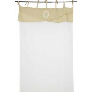 Tenda bianca con balza beige cu-2092 cm. 140 x 260