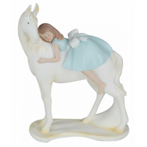 Bambina su cavallo oc-1704 cm. 20 x 9 h25