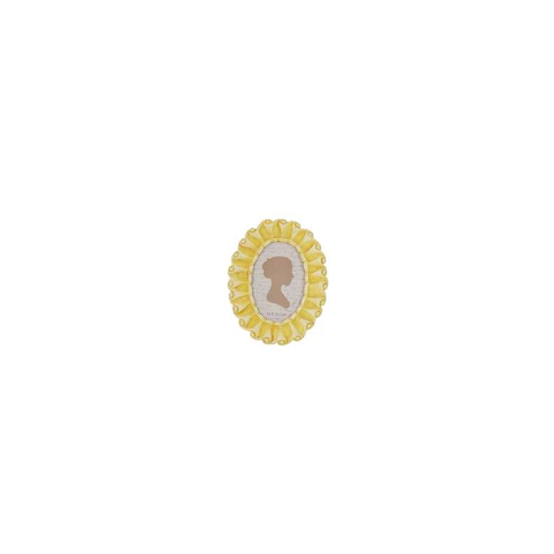 Portafoto ovale giallo piccolo te-2205 cm. 18,6 x 2,2 h 21,3