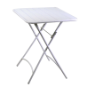 Set Tavolo metallo + 4 Sedie metallo rovigo pieghevole bianco cm 44x53h45/86