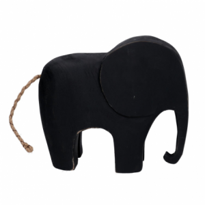 Zoom Elefante nero grande legno yo-3158a cm 28x8H25