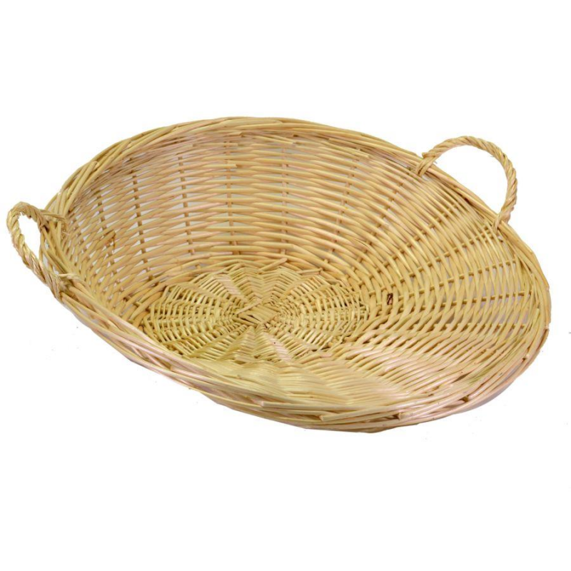 Cesta vallo vimini naturale c/manici tondo cmø45/51h17