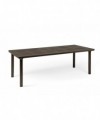 TAVOLO ALLUNGABILE LIBECCIO CON PIANO IN DURELTOP CAFFE' con GAMBE TUBOLARI IN ALL. VERNICIATO MADE IN ITALY