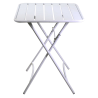 Set Tavolo metallo + 4 Sedie metallo rovigo pieghevole bianco cm 44x53h45/86
