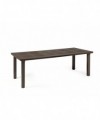 TAVOLO ALLUNGABILE LEVANTE CON PIANO IN DURELTOP CAFFE' con GAMBE SQUADRATE IN ALLUMINIO VERNICIATO MADE IN ITALY