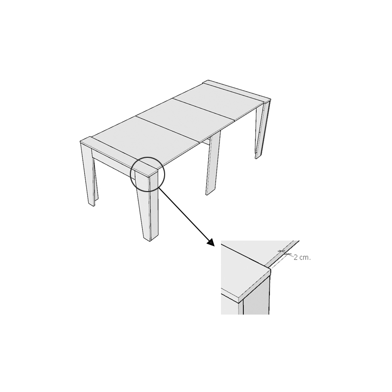 Consolle allungabile 90x25/211 cm Anea