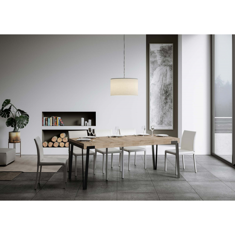 Consolle allungabile 90x40/196 cm Rio Small Premium telaio Ruggine