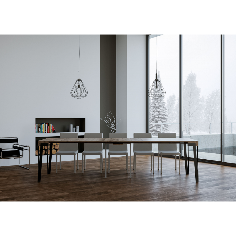 Consolle allungabile 90x40/300 cm Rio telaio Ruggine
