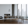 Consolle allungabile 90x40/300 cm Rio telaio Ruggine