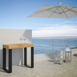 Zoom Consolle allungabile 90x40/190 cm Tecno Small telaio Antracite