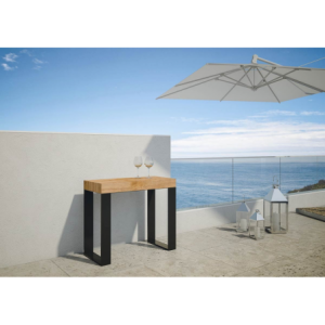 Zoom Consolle allungabile 90x40/290 cm Tecno telaio Antracite