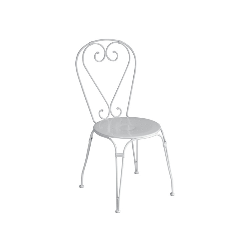 Set 2 Sedie Sirmione Moia impilabili ferro avorio da esterno