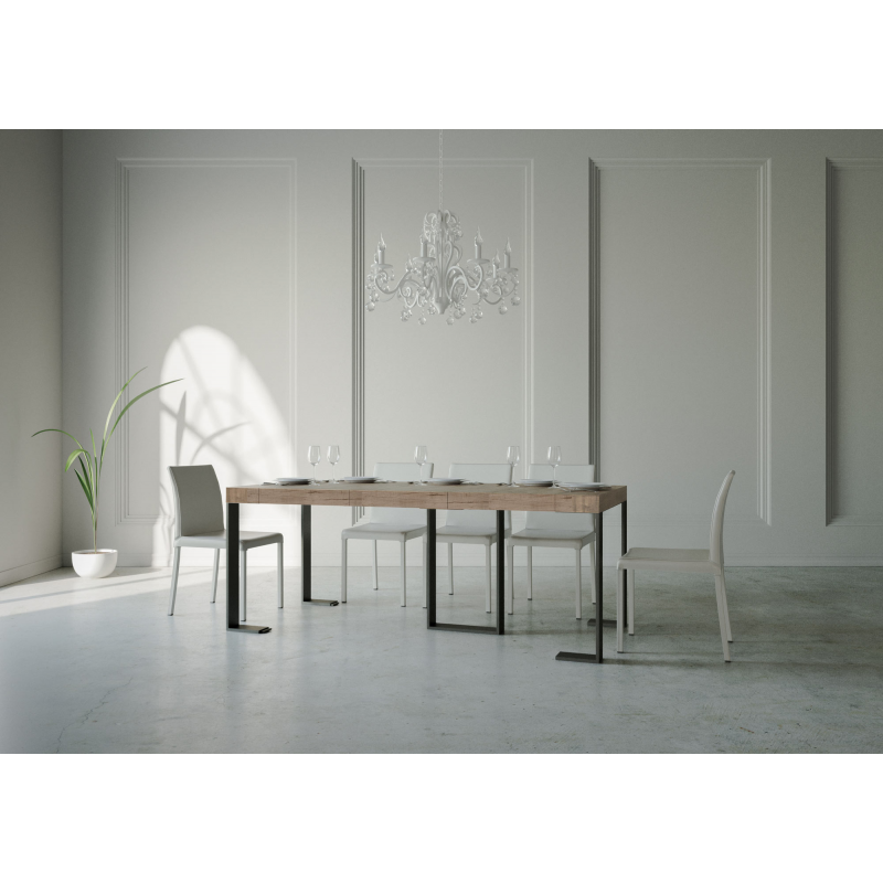 Consolle allungabile 90x40/196 cm Sintesi Small Premium telaio Antracite