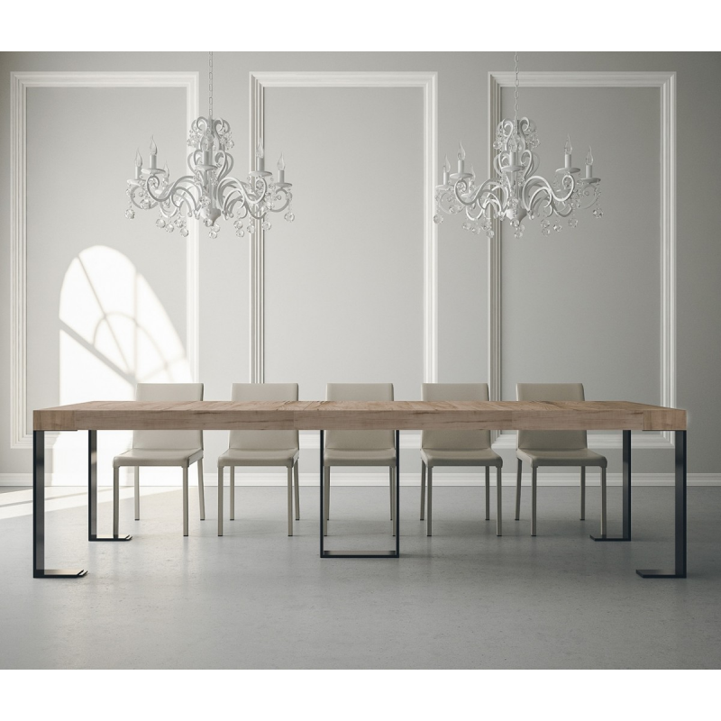 Consolle allungabile 90x40/300 cm Sintesi Premium telaio Antracite