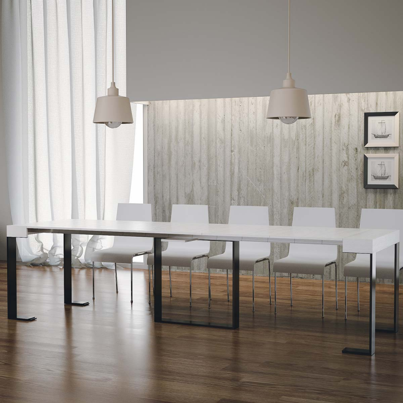 Consolle allungabile 90x40/300 cm Futura telaio Antracite