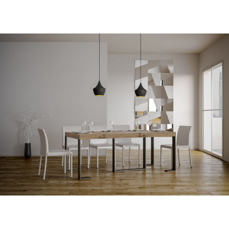 Consolle allungabile 90x40/300 cm Futura Premium telaio Antracite