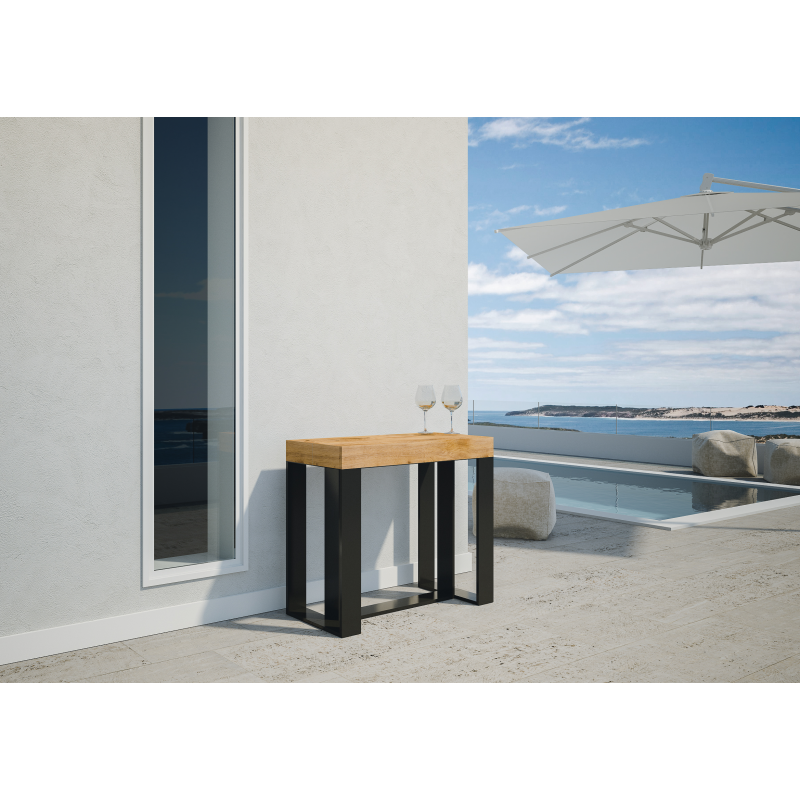Consolle allungabile 90x40/290 cm Futura Premium telaio Antracite