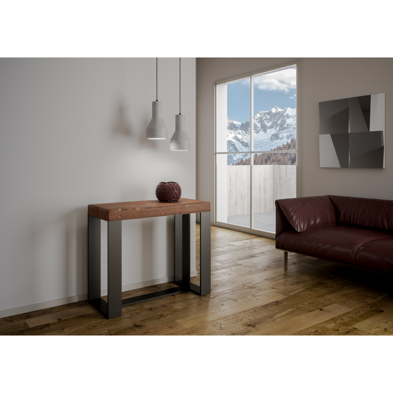Consolle allungabile 90x40/290 cm Futura telaio Antracite